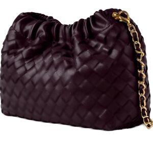 Joryin Woven Women's Crossbody Bag & Evening Purse, Trendy Dumpling Clutch